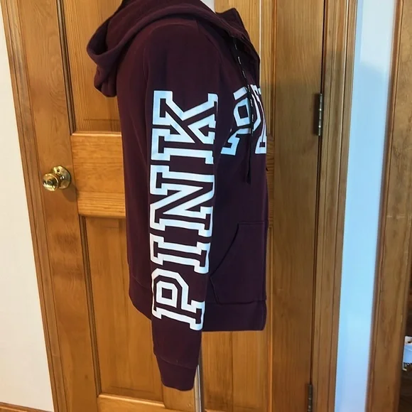 VICTORIAS SECRET PINK / MAROON HOODIE / XS - Picture 5 of 8
